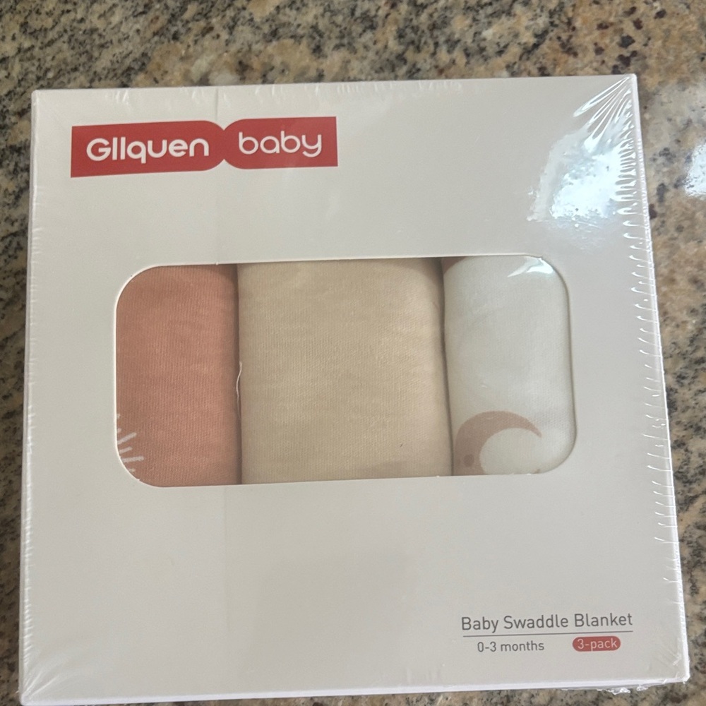 Swaddle Blanket 3-Pack - Pink, Cream, White